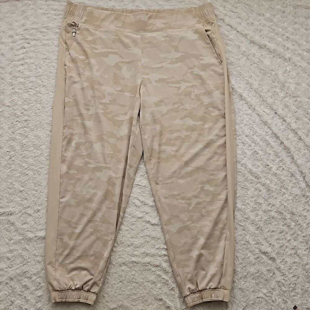 Athleta Abalone Grey Camo Brooklyn Jogger Athleisure Yoga Lounge womens size 20